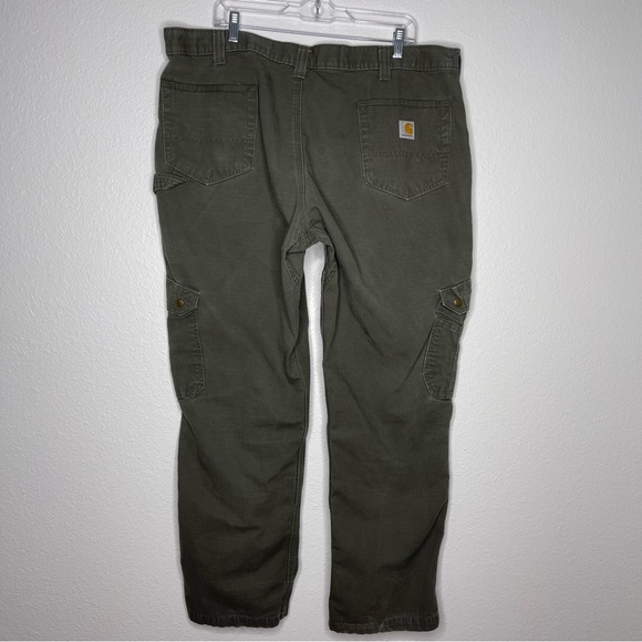 Carhartt Green Relaxed Fit Ripstop Carpenter Pants - Various Sizes -‎ EUC - Picture 1 of 5